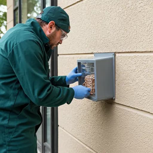Warehouse pest control technician