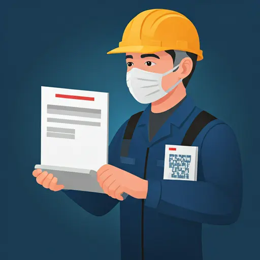Pest control technician with clipboard